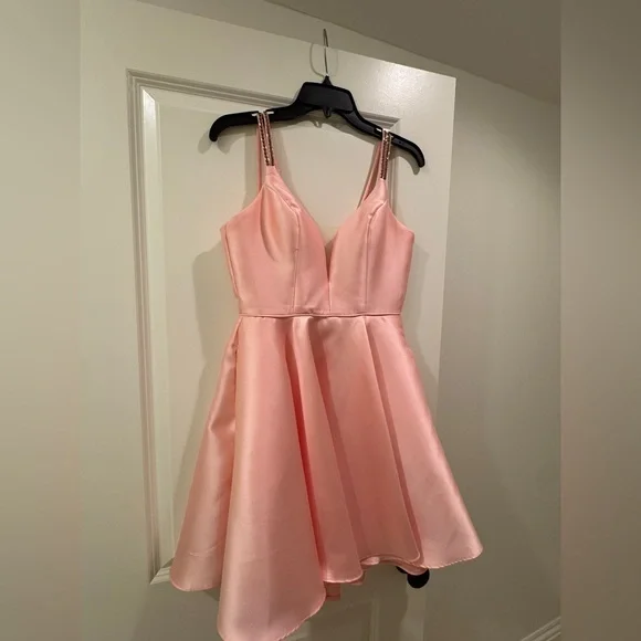 Alyce Paris | Dresses | Alyce Paris Pink Fit And Flare Spaghetti Strap Dress  | Poshmark